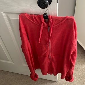 Red/pink zip up hoodie
